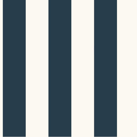 SA9174 Navy Awning Stripe Wallpaper