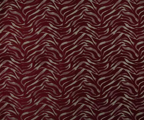 Safari Tiger Burgundy Europatex Fabric