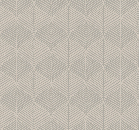 SS2566 Taupe Gray Palm Thatch Wallpaper