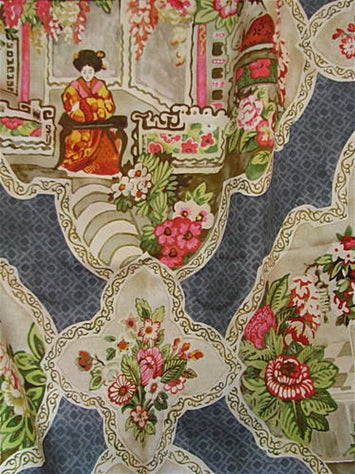 Teahouse Toile Raven P Kaufmann Fabric