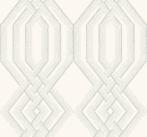 TL1909 Gray Ettched Lattice Wallpaper