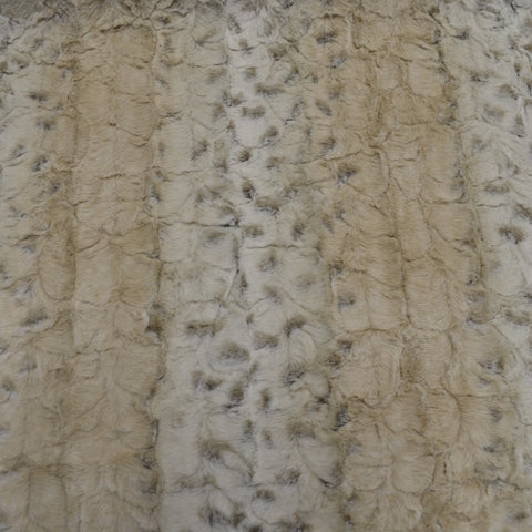Snow Leopard Natural Faux Fur Fabric