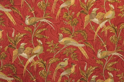Pheasant Hunt Garnet Braemore Fabric