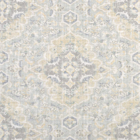 Blue Grey Medallion Print Jaipur 503 Serenity Covington Fabric