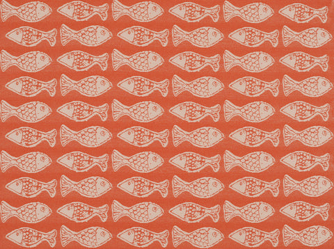 School Of Fish Persimmon Covington Fabric