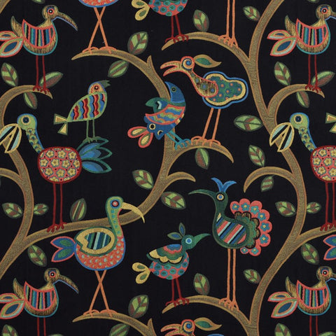 Crazy Ol Bird Midnight Swavelle Mill Creek Fabric