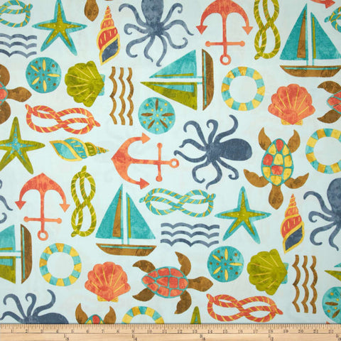 Seapoint Blue Summer Swavelle Mill Creek Fabric
