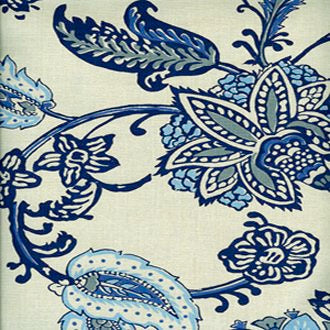 Ajanta Handprint Indigo Sky Laura Kiran Fabric