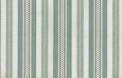 Alpine Stripe Aqua Laura Kiran Fabric