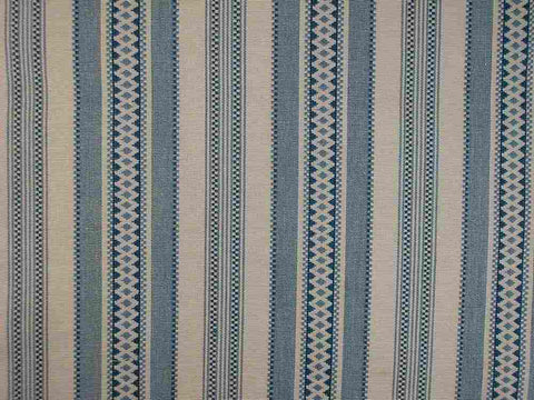 Alpine Stripe Blue Laura Kiran Fabric