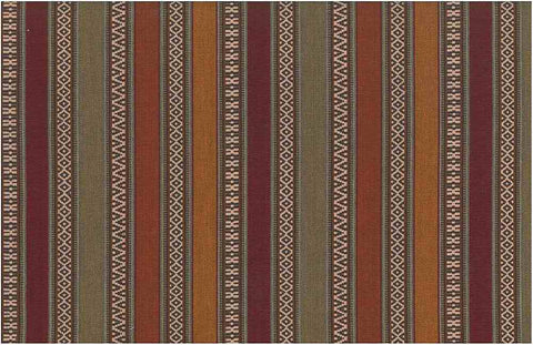 Aztec Stripe Rust Multi Laura Kiran Fabric