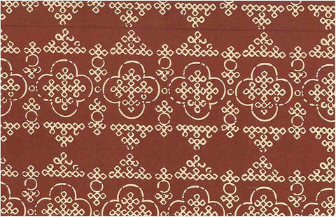 Bandhani Print Venetian Red Laura Kiran Fabric