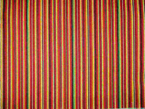 Bolivian Stripe Red Laura Kiran Fabric