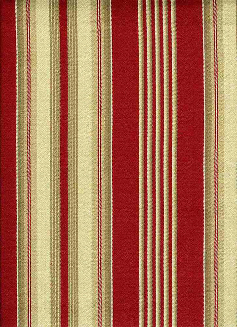 Bordeaux Stripe Tomato Laura Kiran Fabric