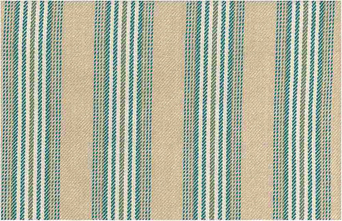 Cheshire Stripe Sand Teal Laura Kiran Fabric