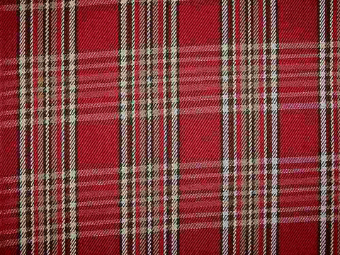 Cotswald Plaid Red Laura Kiran Fabric