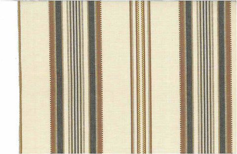 Casablanca Stripe Browns Laura Kiran Fabric