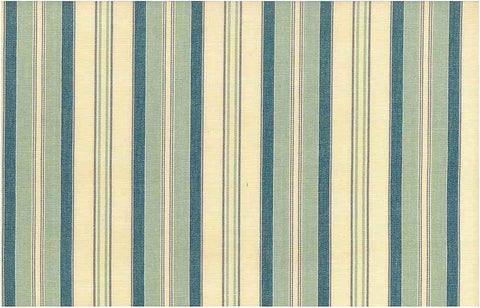 Dover Stripe Cream Aqua Blue Laura Kiran Fabric