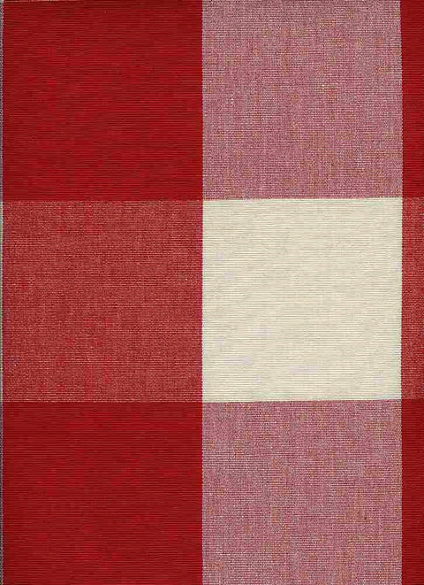 Four Inch Check 3170 Red Laura Kiran Fabric