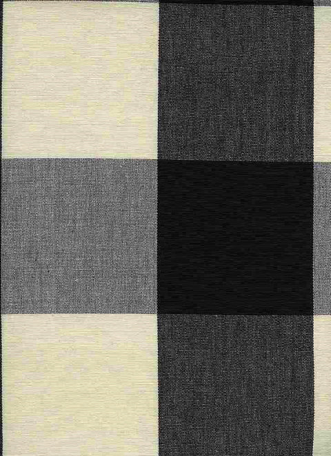 Four Inch Check 3163 Black Natural Laura Kiran Fabric