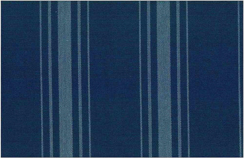 Harbor Stripe Deep Blue Laura Kiran Fabric