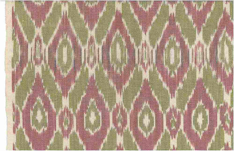 Istanbul Ikat Pink Green Laura Kiran Fabric