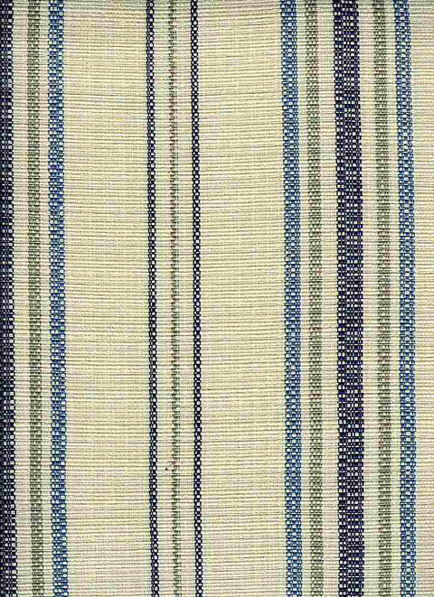 Lisbon Stripe Blue Laura Kiran Fabric