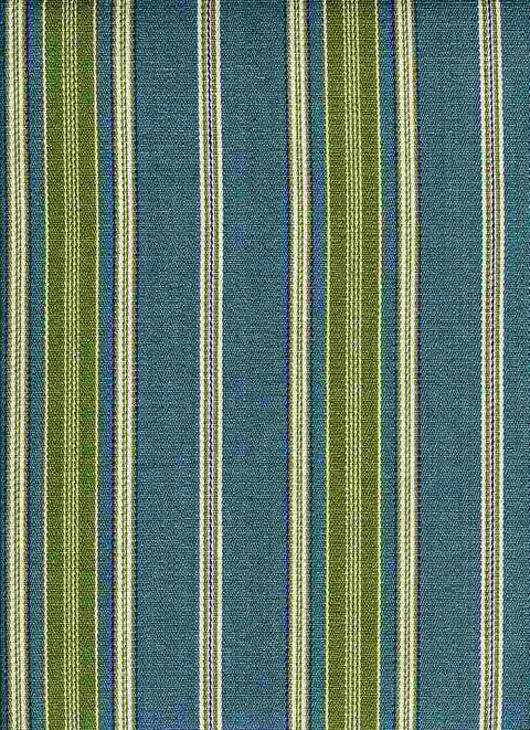 London Stripe Chambray Olive Laura Kiran Fabric