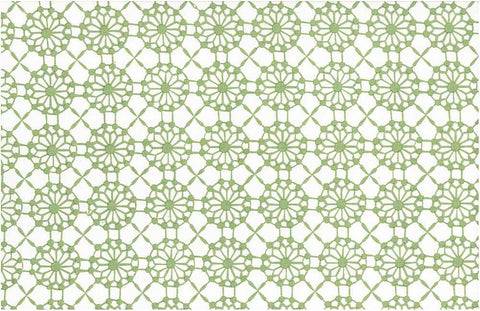 Mahal Print Cactus White Laura Kiran Fabric