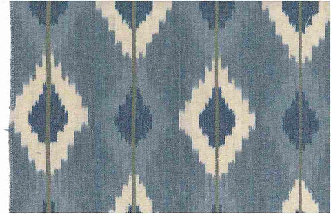 Nomad Ikat Pure Blues Laura Kiran Fabric