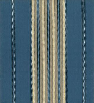 Normandy Stripe Blue Laura Kiran Fabric