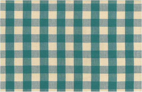 One Inch Check Turquoise Laura Kiran Fabric