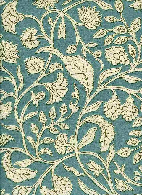 Paradise Turquoise Laura Kiran Fabric