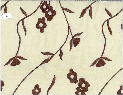 Plumblossom Chocolate Laura Kiran Fabric