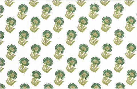 Puru Print Greens Laura Kiran Fabric