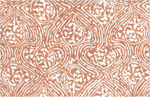 Tabriz Print Dusty Coral White Laura Kiran Fabric