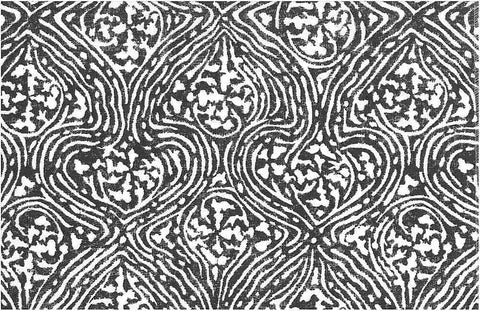 Tabriz Print Granite White Laura Kiran Fabric
