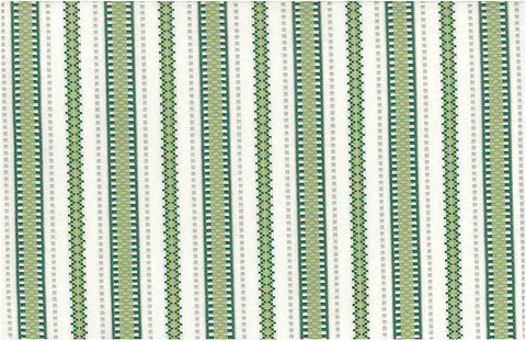 Zagreb Stripe Green Laura Kiran Fabric