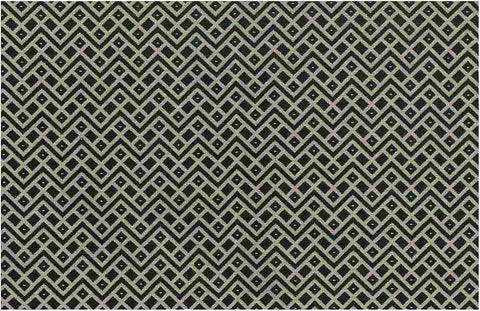 Zig Zag Doubleweave Black Sand Laura Kiran Fabric