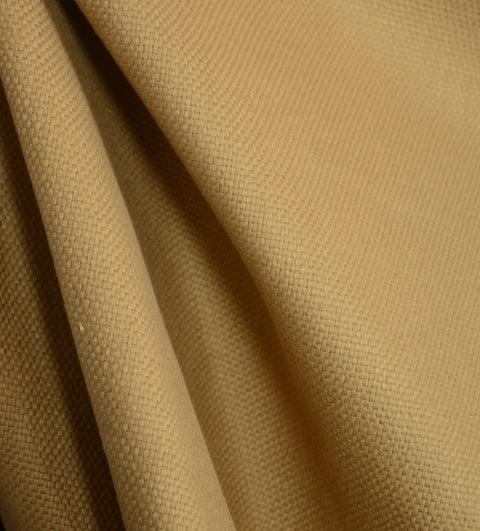 Veranda Khaki Dark Beige Basket Weave Texture Drapery Fabric
