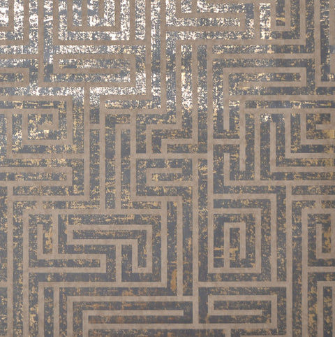 A-Maze Charcoal Wallpaper